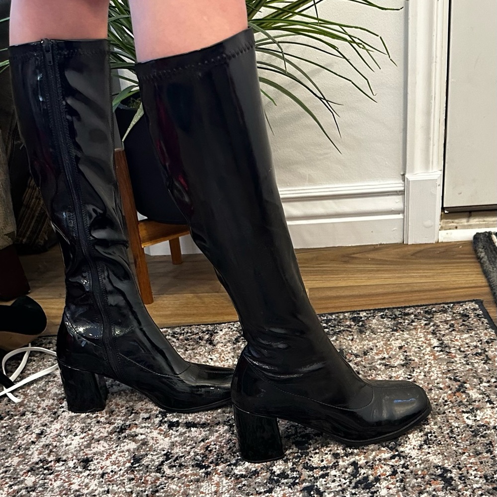 Black go go boots
